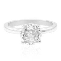 Zilveren ring met een witte topaas