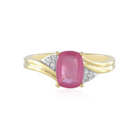 Zilveren ring met een Madagaskar Roze Saffier
