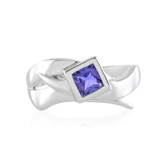 Zilveren ring met een tanzaniet (de Melo)