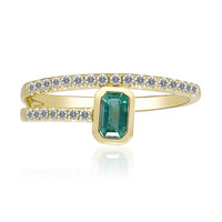 Gouden ring met een AAA Zambia smaragd (CIRARI)