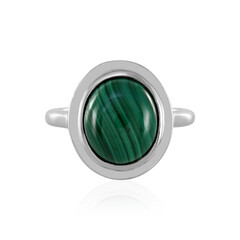Zilveren ring met een Malachiet