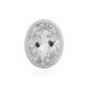 Zilveren hanger met een witte kwarts (MONOSONO COLLECTION)