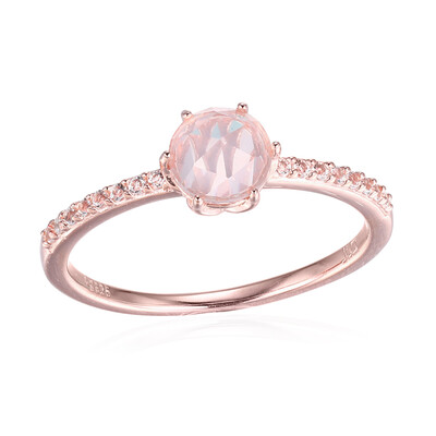 Zilveren ring met een rozen kwarts