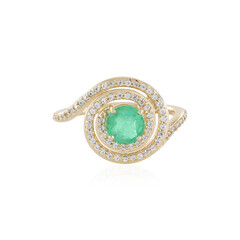 Gouden ring met een Russische smaragd (de Melo)