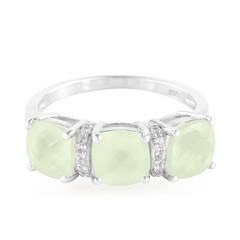 Zilveren ring met prehnieten