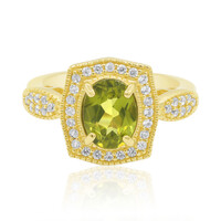 Zilveren ring met een peridoot