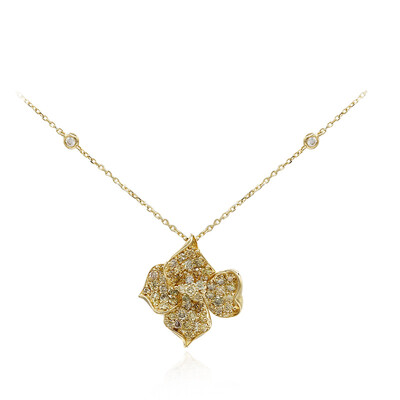 Gouden halsketting met SI2 Fancy Diamanten (CIRARI)