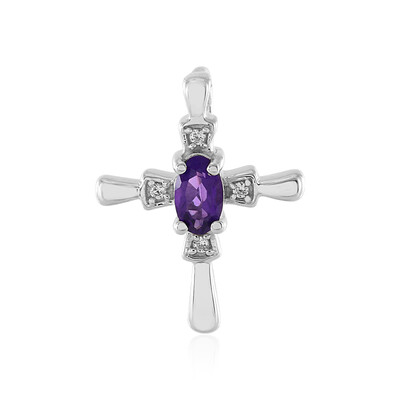 Zilveren hanger met een amethist