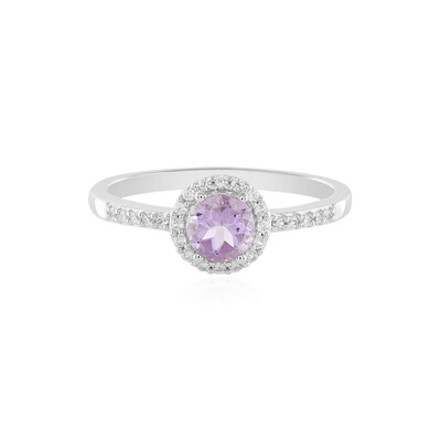 Zilveren ring met een lavendel amethist