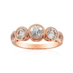 Gouden ring met een Mexicaanse roze danburiet