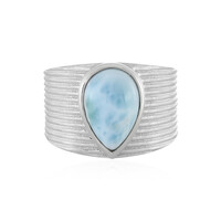 Zilveren ring met een larimar