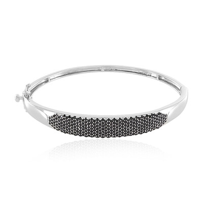 Zilveren armband met zwarte spinelstenen