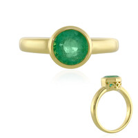 Zilveren ring met een Columbiaanse smaragd