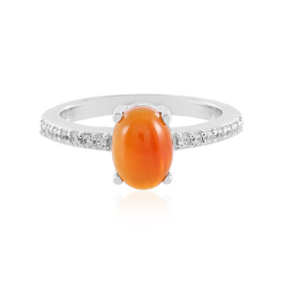 Zilveren ring met een Rode onyx