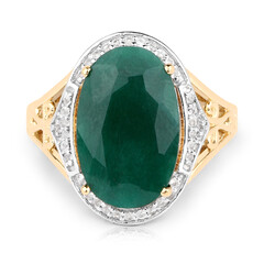 Zilveren ring met een Smaragdkleurige Beril