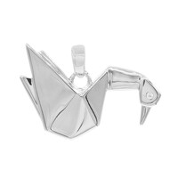 Zilveren hanger met een zirkoon