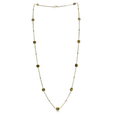 Gouden halsketting met PK2 Fancy Diamanten (CIRARI)