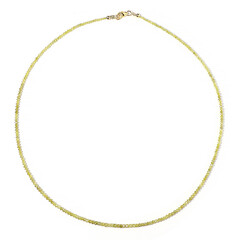 Gouden halsketting met gele diamanten