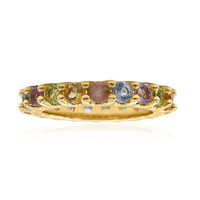 Zilveren ring met hemel-blauwe topaasstenen