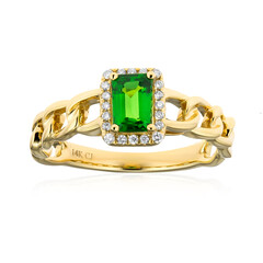 Gouden ring met een AAA Keniaanse tsavoriet (CIRARI)