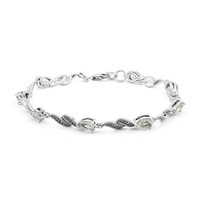 Zilveren armband met groene amethisten