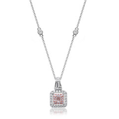 Gouden halsketting met een I1 Roze Diamant (CIRARI)