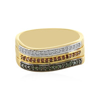 Zilveren ring met I4 Rode Diamanten