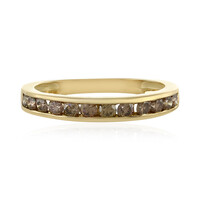 Gouden ring met I1 Bruine Diamanten