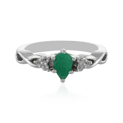 Zilveren ring met een Socoto smaragd