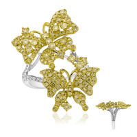 Gouden ring met gele S12 diamanten (CIRARI)