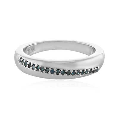 Zilveren ring met I3 Champagne Diamanten