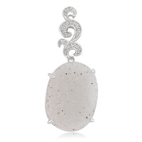 Zilveren hanger met een glitter agaat