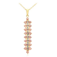 Gouden halsketting met Onverhitte Padparadscha Saffieren (AMAYANI)
