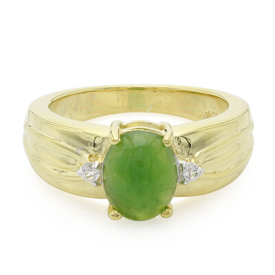 Zilveren ring met een keizerlijk chrysopraas