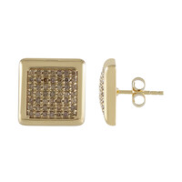 Gouden oorbellen met I2 Champagne Diamanten (de Melo)