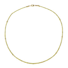 Gouden halsketting met gele diamanten