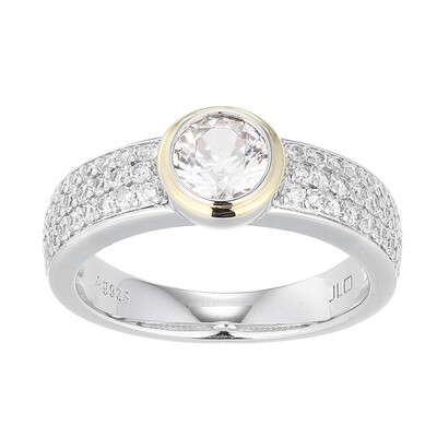 Zilveren ring met een zirkoon (Adela Silber)