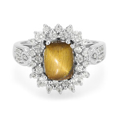 Zilveren ring met een tijgeroog