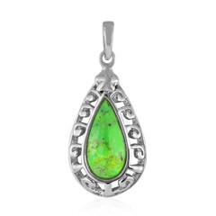 Zilveren hanger met een Groene Kingman Mohave Turkoois (Art of Nature)