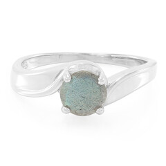 Zilveren ring met een spectroliet