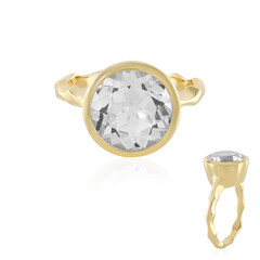 Zilveren ring met een witte topaas