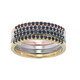 Zilveren ring met zwarte saffieren