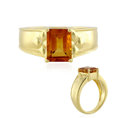 Zilveren ring met een Madeira citrien