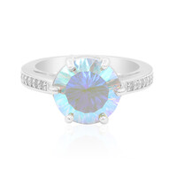 Zilveren ring met een maanlicht kwarts