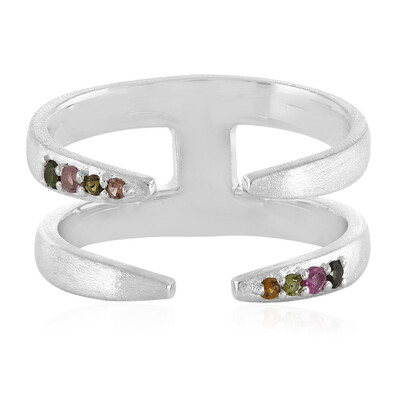 Zilveren ring met toermalijnen