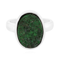 Zilveren ring met een Uwarowiet