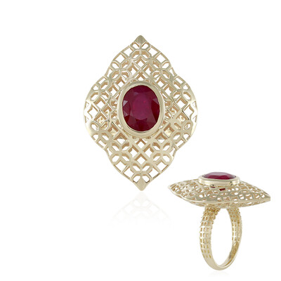 Gouden ring met een Madagaskar Robijn (Ornaments by de Melo)
