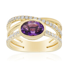 Gouden ring met een amethist (CIRARI)