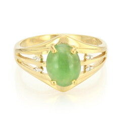 Zilveren ring met een keizerlijk chrysopraas