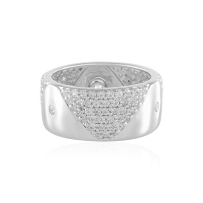 Zilveren ring met zirkonen (de Melo)